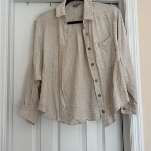 Women’s Beige Linen Shirt